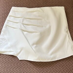 Cream Pleated Skort